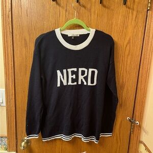 Adorable "Say What?" NERD lightweight sweater. Size XL. Only worn 1-2x.